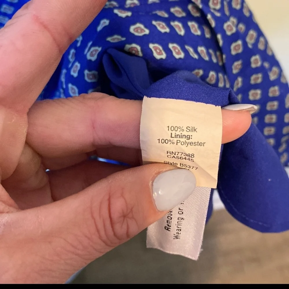 Madewell 100% Silk Ascot Grid Tee Dress - Picture 11 of 12